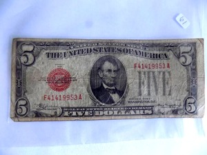 $5 Red seal  1928-C