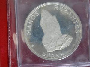 1970 Equatorial Guinea - Praying Hands silver proof 100 PJ.