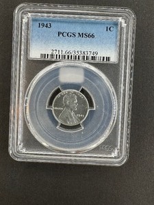 1943 one cent PCGS - MS66