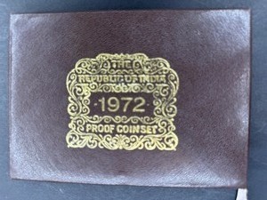1972 Republic of India proof set  10 coins