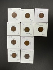 10- Indian Head pennies