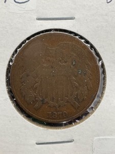 1870  two cent coin
