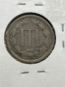 1865 Three cent coin