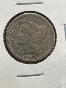 1866 Three cent coin