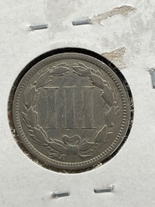 1874 Three cent coin