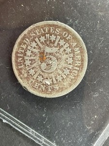 1866 Shield Nickel with rays