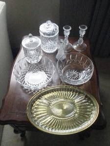 2 lots of Assorted Crystal Glassware