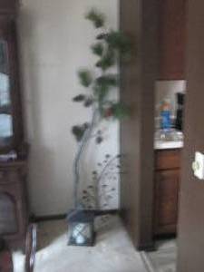 6 Faux Spruce Branch, Lantern, & Other Metal Branch Decor