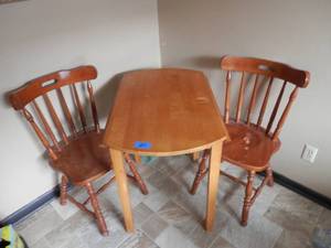 Drop Leaf Table & Two Chairs