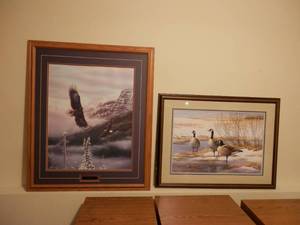 2 Framed Gary Moss & Rick Kelly Prints (One with no Glass)