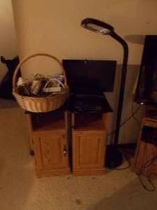 Two Cabinets, Assorted Electronics & More