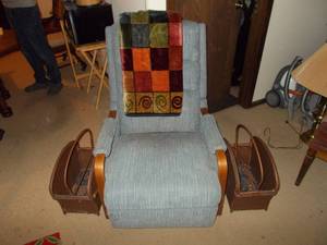 Reclining Rocking Chair with Multiplugs & News Paper Holder