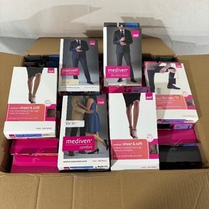 WOW $$$$ Lot of 40 NEW In Package Mediven Compression Socks &amp Stockings (various styles &amp Sizes, for both men and women)
