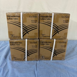 WOW MSRP $800  4 Cases (1000 each case) NEW Cardinal Health SP1290-3 250-Pack 12 x 75mm Disposable Glass Culture Tubes
