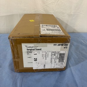1 Case (72 each) NEW Cardinal Health 28700-006 17 x 23 Standard Sterile Surgical Towels -packaged in peel away pouches- Blue -&nbspMade of 100% woven cotton for maximum absorbency&nbspExpiration 1127