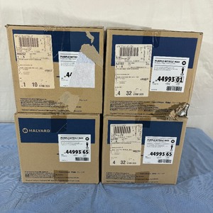 MSRP $4000  4 Cases (400 per case) NEW Halyard 44993 Purple Nitrile Max Powder-Free Exam Gloves - Size M&nbspMaximum coverage &amp protection -For high exposure to fluids or chemicals-&nbspTextured palm and fingertips&nbspExpired