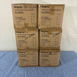 MSRP $500  6 Cases (1000 per case) NEW Hongray Disposable Vinyl &amp Nitrile Blend Examination Gloves - Size XL -&nbspMore exceeding feature of puncture-resistance, anti-bacterias penetration, chemical-proof -Expiration 723