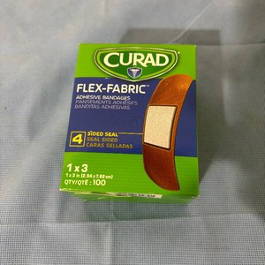 Lot of 37 (100 each per box) NEW Curad Flex-Fabric 4-Sided Seal Adhesive Bandages (Mixed Sizes)