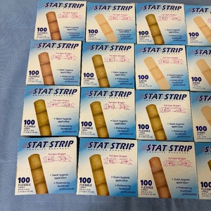 Lot of 28 (100 each per box) NEW Stat Strip Sheer 15205 and Flexible 15210 Adhesive Bandage (mixed sizes)