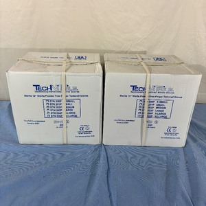 2 Cases (200 pairs per case) NEW TechNiGlove International STN202P 50-Pack 12 TechNiTrile Technically Advanced Sterile Nitrile Powder-Free Finger Textured Gloves - Size Medium - Expiration 320