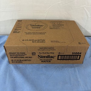 1 Case (48 each) NEW Abbott 51004 2 fl oz. Similac Ready-To-Feed 10% Glucose Water&nbsp