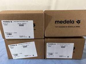 MSRP $240  4 Cases (6 each per case) NEW&nbspMedela Contact Nipple Shield, 20mm Nippleshield for Breastfeeding WLatch Difficulties -Flat or Inverted Nipples, Made Without BPA Reusable&nbsp100% ultra-thin, soft silicone that is safe for mom &amp baby