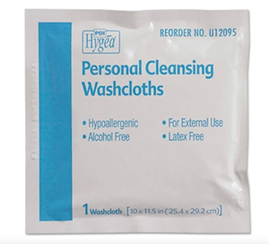 1 Case (400 each)&nbspHYGEA Individually Packed Personal Cleaning Washcloths