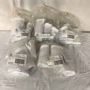 Lot of 5 NEW 3M BE-12-3 Breathe Easy Respirator Head Cover - Regular, Tychem QC - White