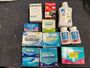 lot 16 image: Lot of Laxatives, and Sleep Aids