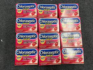 lot 20 image: 12 Packs of Chloraseptic Sore Throat Lozenges - Wild Cherry