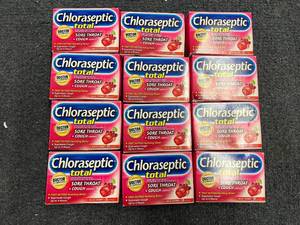 lot 21 image: 12 Packs of Chloraseptic Sore Throat Lozenges - Wild Cherry