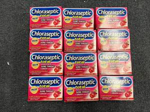 lot 23 image: 12 Packs of Chloraseptic Sore Throat Lozenges - Wild Cherry