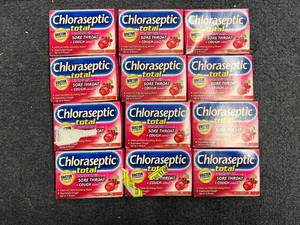 lot 24 image: 12 Packs of Chloraseptic Sore Throat Lozenges - Wild Cherry