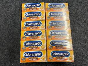 lot 31 image: 12 Packs of Chloraseptic Sore Throat Lozenges - Honey Lemon