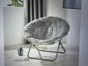 lot 54 image: Urban Shop Mongolian Oversized Moon Chair