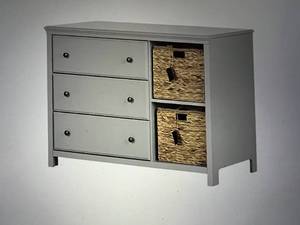 lot 65 image: South Shore Cotton Candy 3-Drawer Dresser with Baskets