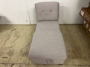 lot 67 image: Gray Sofa Secional Piece with Storage Area