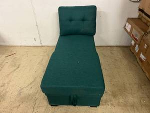 lot 68 image: Green Sofa Secional Piece with Storage Area