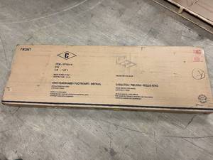 lot 115 image: Crown Mark Florence Gray Panel Headboard, Footboard, and Siderail