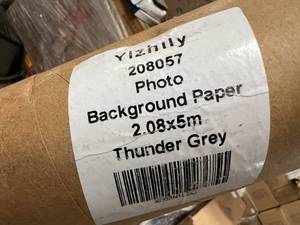 lot 116 image: 2.08x5m Backgroud Photo Paper - Thunder Grey