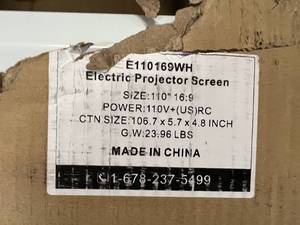 lot 139 image: 110 Electric Projector Screen
