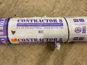 lot 162 image: 270sqft Roll of Carpet Padding - Slightly Damaged