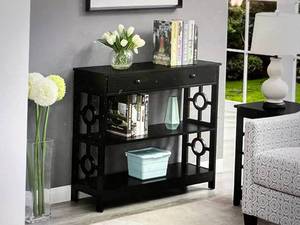 lot 164 image: Convenience Concepts 1 Drawer Console Table