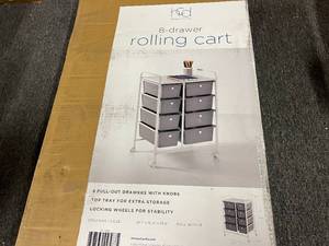 lot 169 image: Honey-Can-Do 8-Drawer Rolling Card