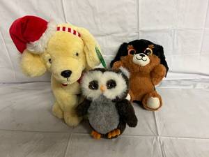 lot 188 image: Dog and Owl Suffed Animals