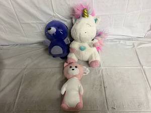 lot 193 image: Seal, Unicorn, and Teddy Bear Suffed Animals