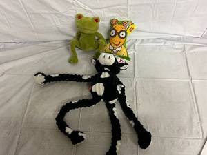 lot 202 image: Frog, Arthur, and Cow Toys