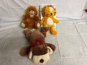 lot 203 image: Teddy Bear, Lion, and Dog Toys