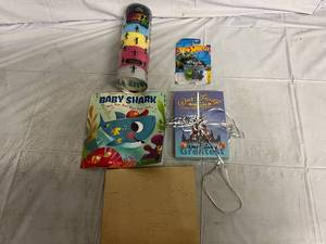 lot 238 image: Disney Animation Collection, Baby Shark Book, Hot Wheel, and Family Game
