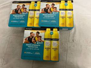 lot 303 image: 3 Boxes of Neutrogena Beach Defense WaterSun Protection 60 SPF Spray Sunscreen